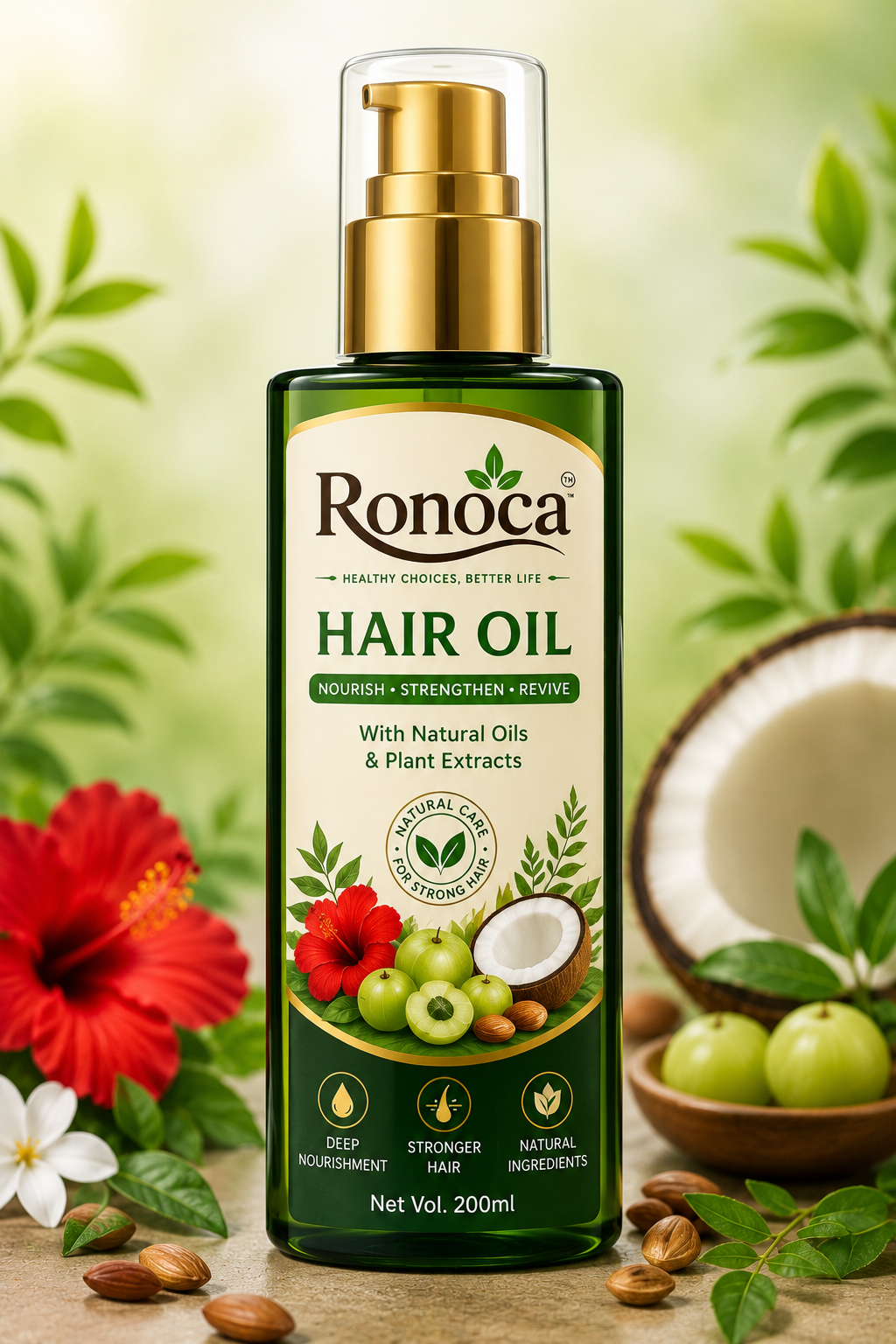 Herbal Hair Oil  Natural Hair & Scalp Care -  100ml